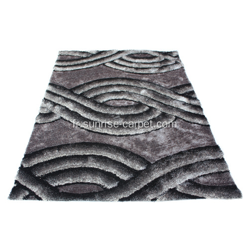 Mélange de polyester filé 3D tapis Shaggy